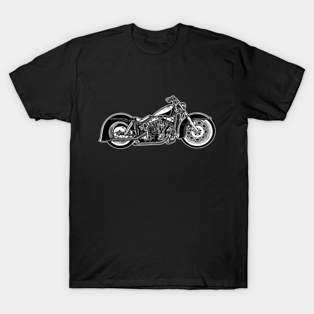 Big B/W Bike T-Shirt by kbilltv